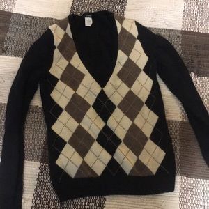 J. Crew merino wool argyle sweater